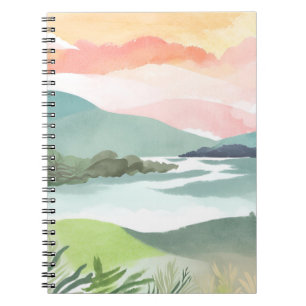 Lake Morning Sunrise Watercolor Nature Notebook