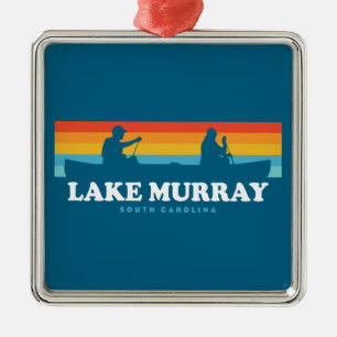 Lake Murray South Carolina Canoe Metal Tree Decoration