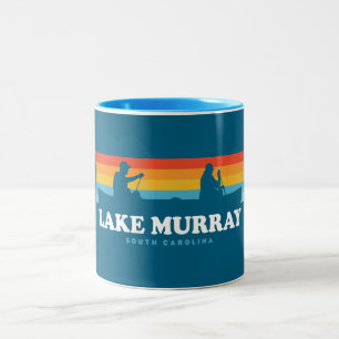 Lake Murray South Carolina Canoe Two-Tone Coffee Mug