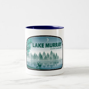 Lake Murray South Carolina Deer Two-Tone Coffee Mug