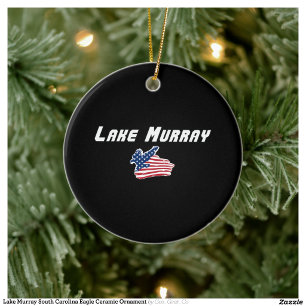 Lake Murray South Carolina Eagle Ceramic Ornament