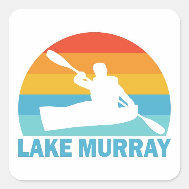 Lake Murray South Carolina Kayak Square Sticker (Front)