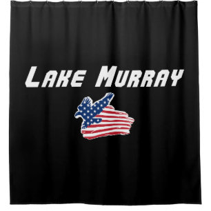 Lake Murray South Carolina Patriotic Eagle Shower  Curtain