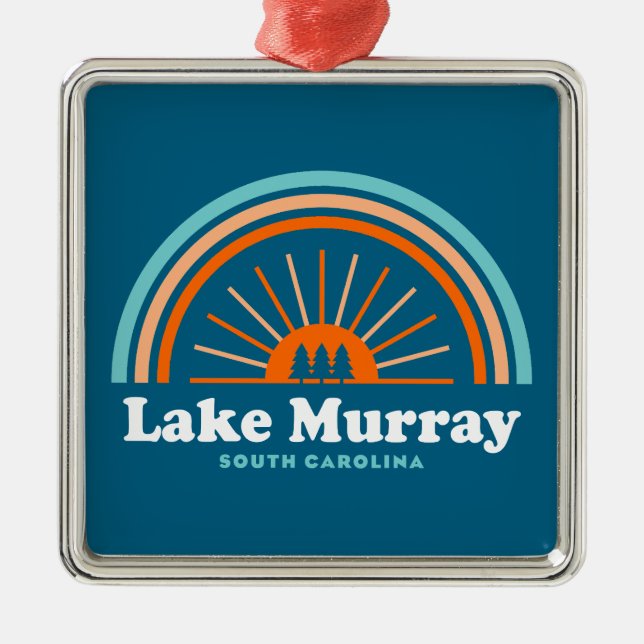Lake Murray South Carolina Rainbow Metal Tree Decoration (Front)