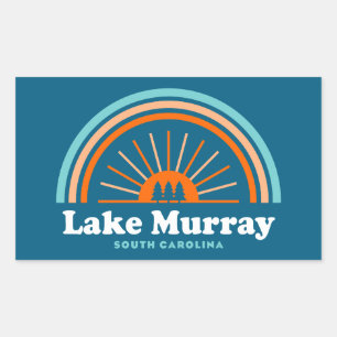 Lake Murray South Carolina Rainbow Rectangular Sticker