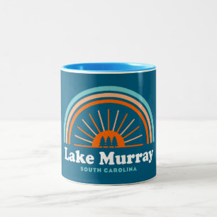 Lake Murray South Carolina Rainbow Two-Tone Coffee Mug