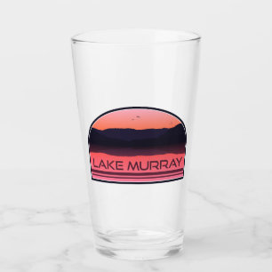 Lake Murray South Carolina Red Sunrise Glass