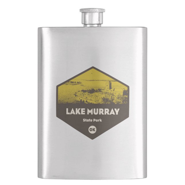 Lake Murray State Park Oklahoma Hip Flask (Front)