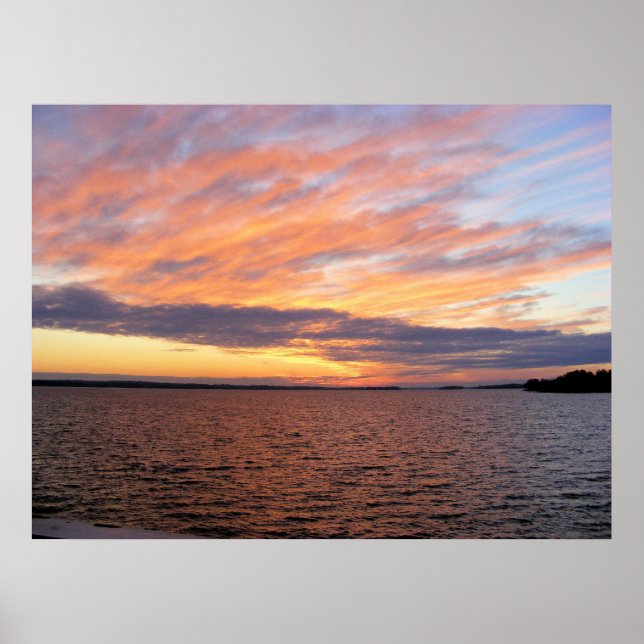 Lake Murray Sunset Poster (Front)