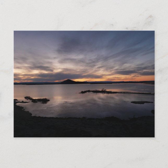 Lake Myvatn sunset postcard (Front)