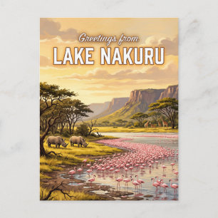 Lake Nakuru National Park Kenya Postcard