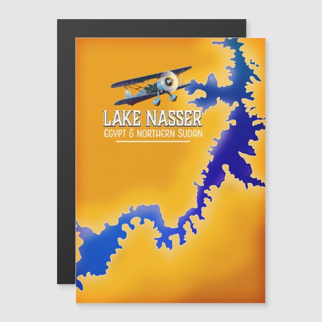 Lake Nasser Egypt and Sudan Map (Front/Back)