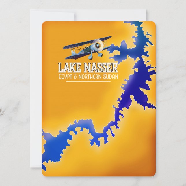Lake Nasser Egypt and Sudan Map (Front)