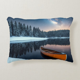 Lake Nature Outdoors Landscape Calm Peaceful Relax Decorative Cushion