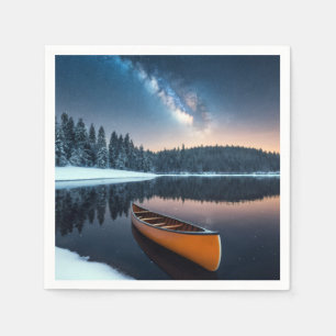 Lake Nature Outdoors Landscape Calm Peaceful Relax Napkin