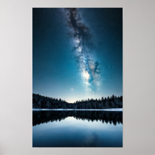 Lake Nature Outdoors Landscape Calm Peaceful Relax Poster