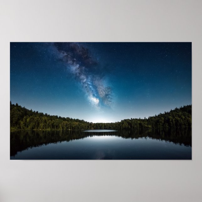 Lake Nature Outdoors Landscape Calm Peaceful Relax Poster (Front)