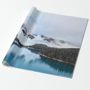 LAKE NEAR SNOW COVERED MOUNTAIN DURING DAYTIME WRAPPING PAPER