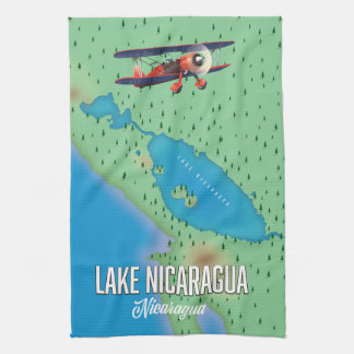 Lake Nicaragua,Nicaragua map Tea Towel