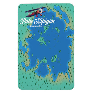 Lake Nipigon Canada map Magnet