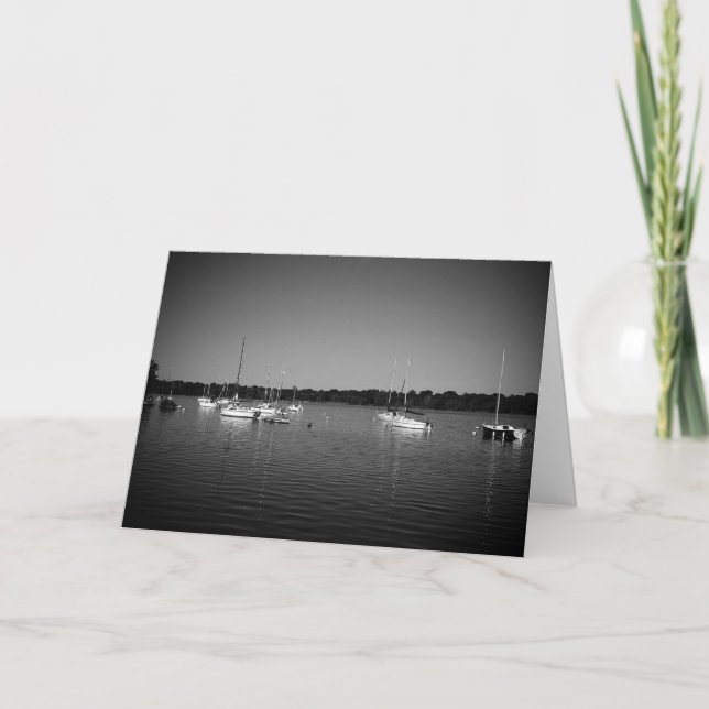 "Lake Nokomis Sailboats" Birthday Card (Front)