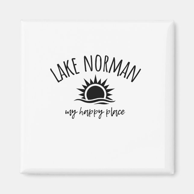 Lake Norman My Happy Place Nc Boating Fishing Camp Magnet (Front)