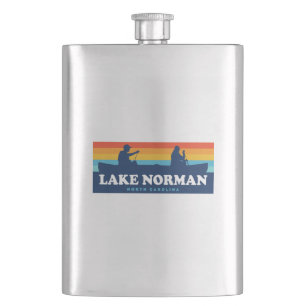 Lake Norman North Carolina Canoe Hip Flask