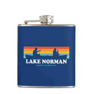 Lake Norman North Carolina Canoe Hip Flask