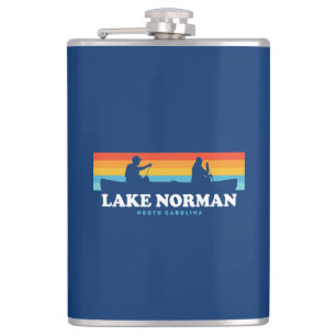 Lake Norman North Carolina Canoe Hip Flask