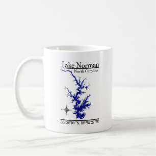 Lake Norman North Carolina Detailed Map Mug