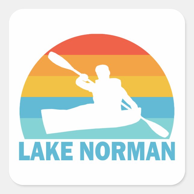 Lake Norman North Carolina Kayak Square Sticker (Front)