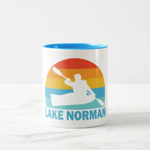 Lake Norman North Carolina Kayak Two-Tone Coffee Mug