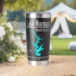 Lake Norman North Carolina Map Coordinates Tumbler