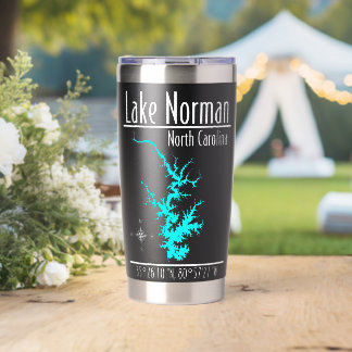 Lake Norman North Carolina Map Coordinates Tumbler