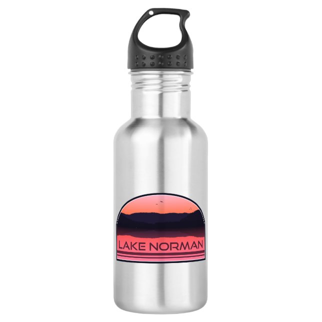 Lake Norman North Carolina Red Sunrise 532 Ml Water Bottle (Front)