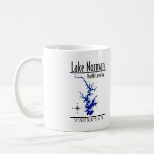 Lake Norman North Carolina Two-Sided Map Mug