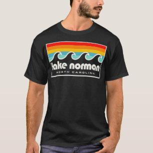 Lake Norman North olina Retro Sunset Waves T-Shirt