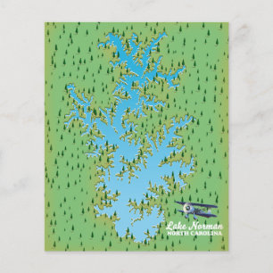 Lake Norman South Carolina retro map Flyer