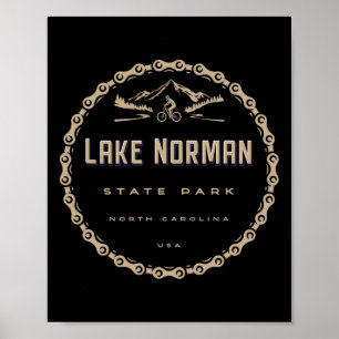 Lake Norman State Park North Carolina Mountain Bik Poster