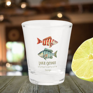 Lake Oconee Georgia fish drinks bar Shot Glass