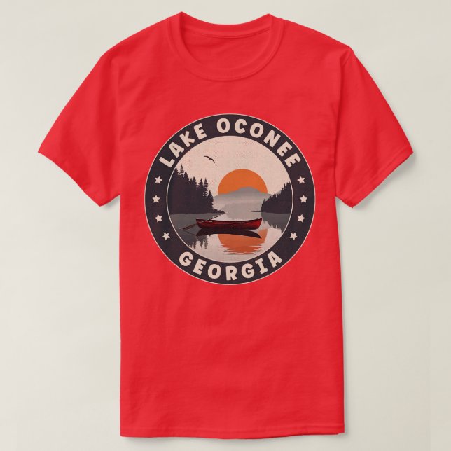 Lake Oconee Georgia Sunset TShirt (Design Front)