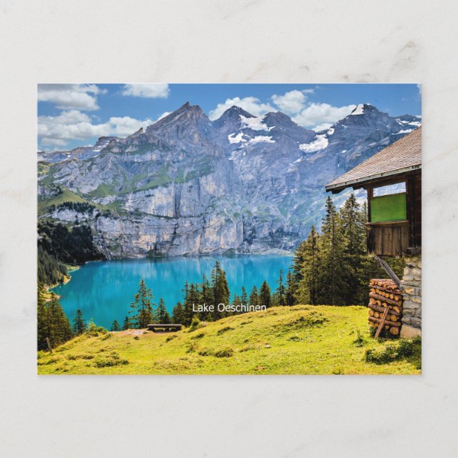 Lake Oeschinen scenic photograph Postcard (Front)