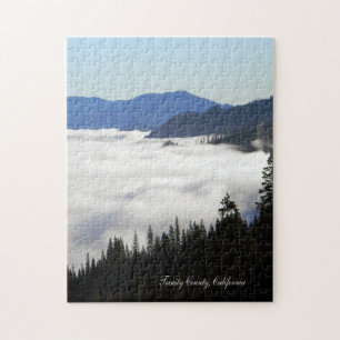 Lake of Fog through trees... Jigsaw Puzzle