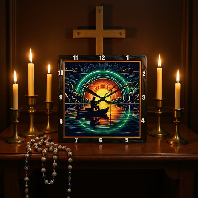 Lake of Shadows Square Wall Clock (Creator Uploaded)