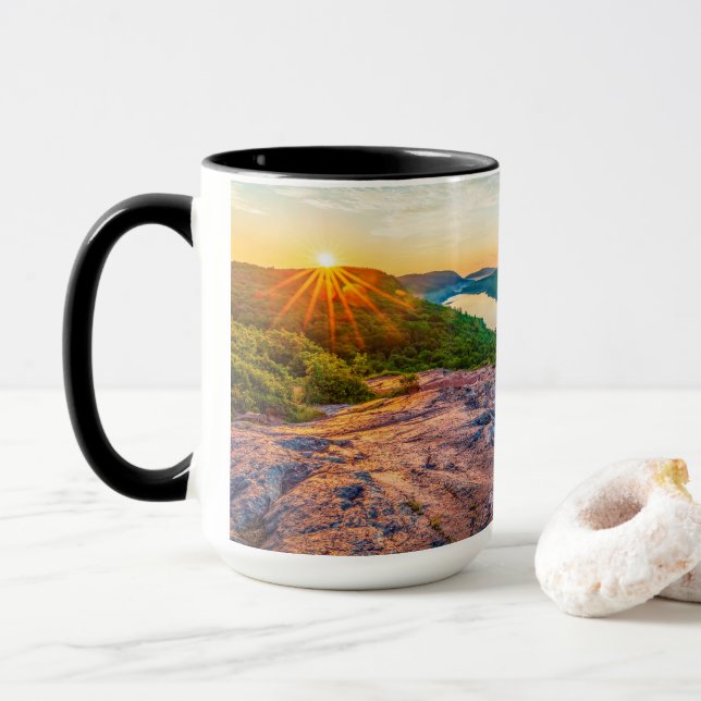 Lake of the Clouds Porcupine Mountains Mug (With Donut)