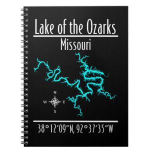 Lake of the Ozarks Missouri Coordinates Notebook