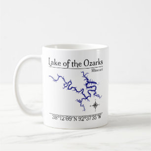 Lake of the Ozarks Missouri Detailed Map Mug