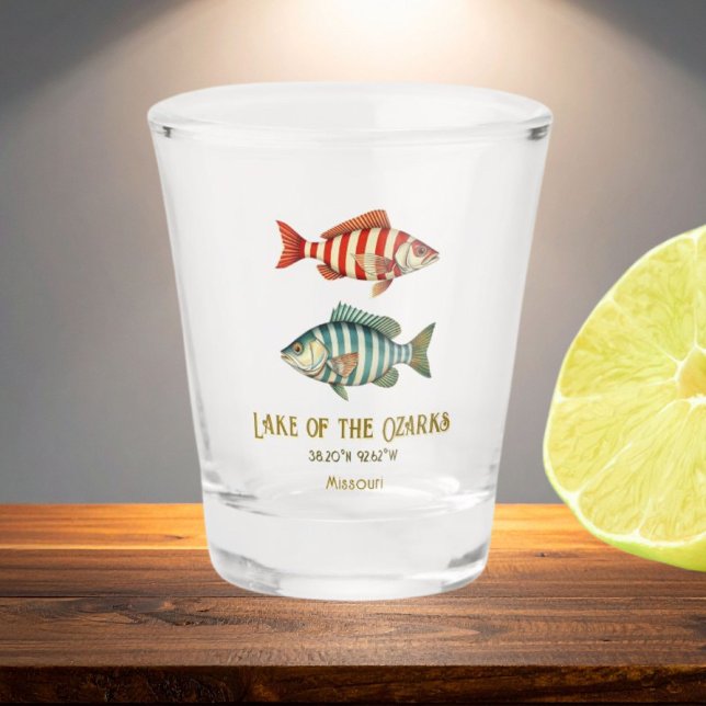 Lake of the Ozarks Missouri fish   Shot Glass (Creator Uploaded)