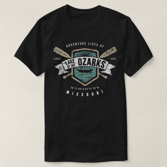 Lake of the Ozarks Missouri , Fishing Boat Camping T-Shirt (Design Front)