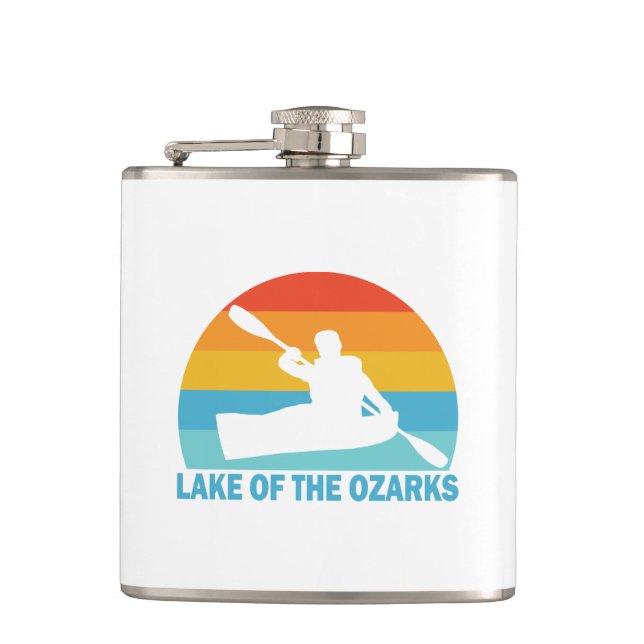Lake Of The Ozarks Missouri Kayak Hip Flask (Front)